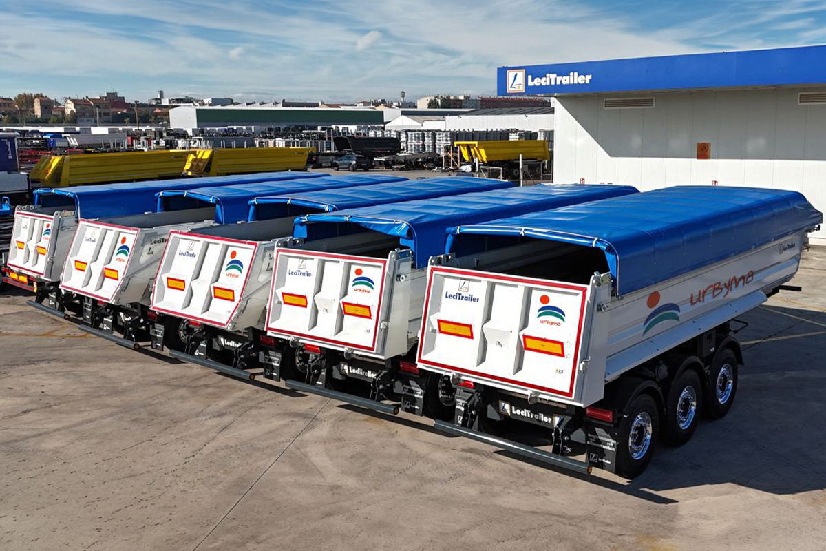 Urbyma refuerza su flota con 8 semirremolques basculantes Lecitrailer
